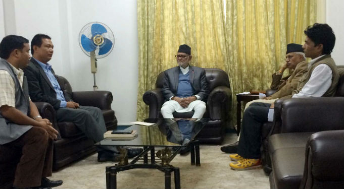 Pm koirala with tharu lawmaker