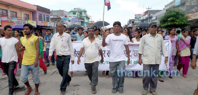 Tharu protest in kailai 01