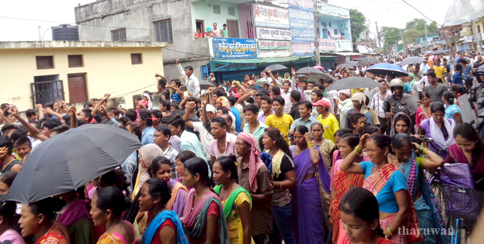 Tharuhat Protest in Lumbini