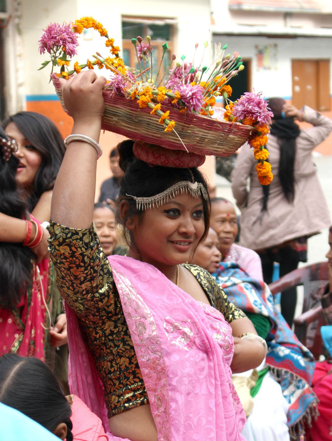 Tharu woman celebrate Sama Chakewa in kathmandu 13