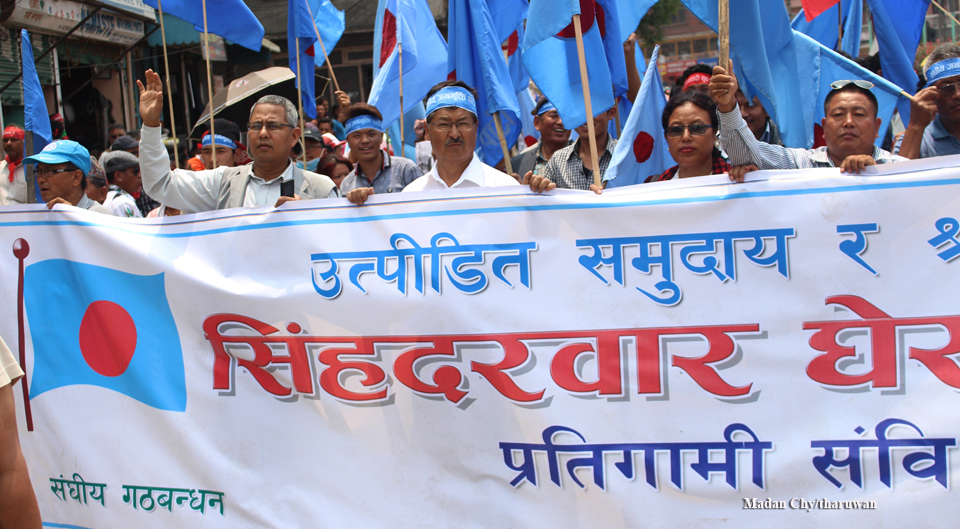 Protest at SinghDurbar_tharuhat 05