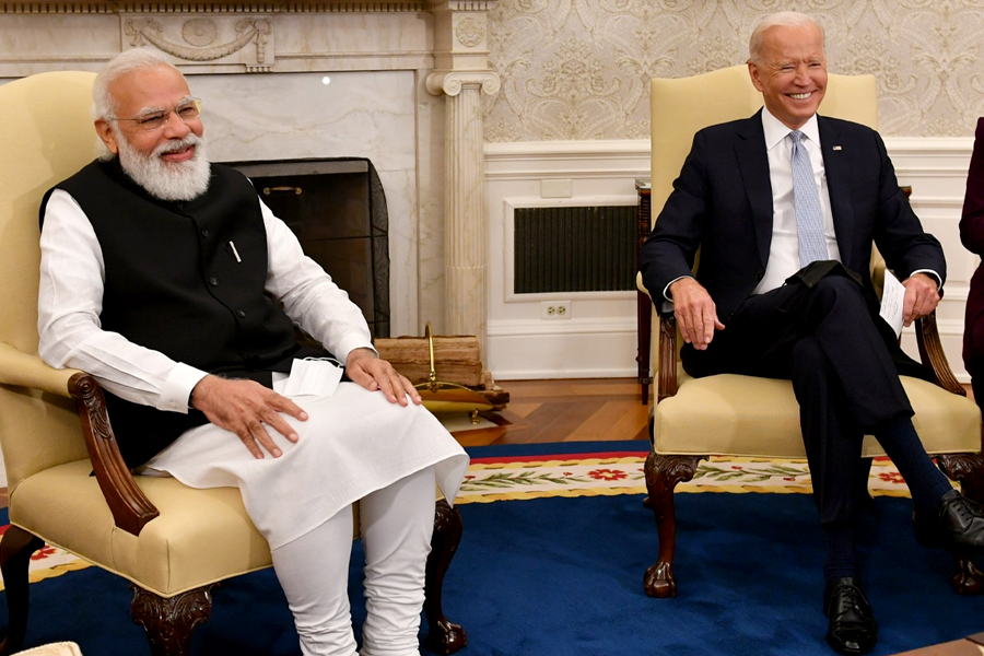 प्रधानमन्त्री मोदीको अमेरिकामा भव्य स्वागत, ह्वाइटहाउसमा राष्ट्रपति बाइडेनसँग भेटवार्ता