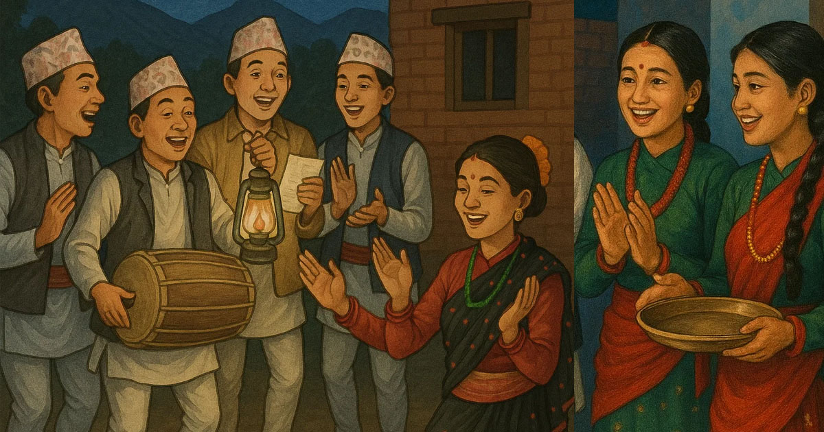 थाकस र बरघर समितले लगायो देउसी भैलोमा रोक