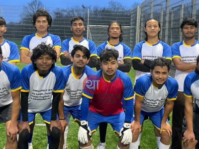 छबिन नारायण चौधरी नेतृत्वको टोलीले बेलायतको बीबीसी कप खेल्दै