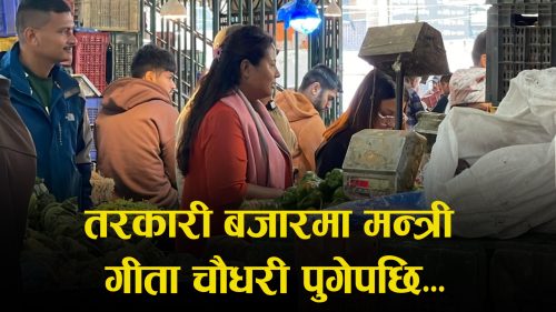 तरकारी बजारमा मन्त्री गीता चौधरी पुगेपछि…
