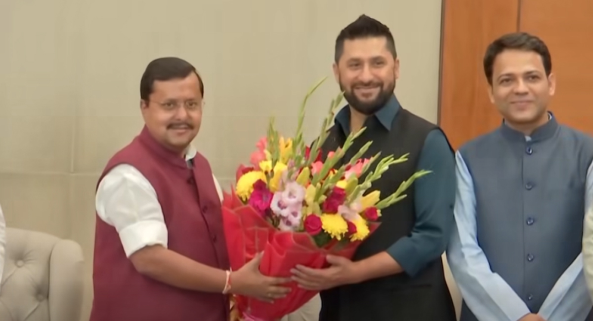 भाजपा कार्यालयमा रवि लामिछानेलाई भव्य स्वागत