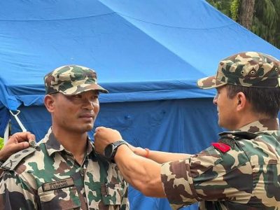 मेजरमा बढुवा भए फुटबल स्ट्राइकर भरत खवास